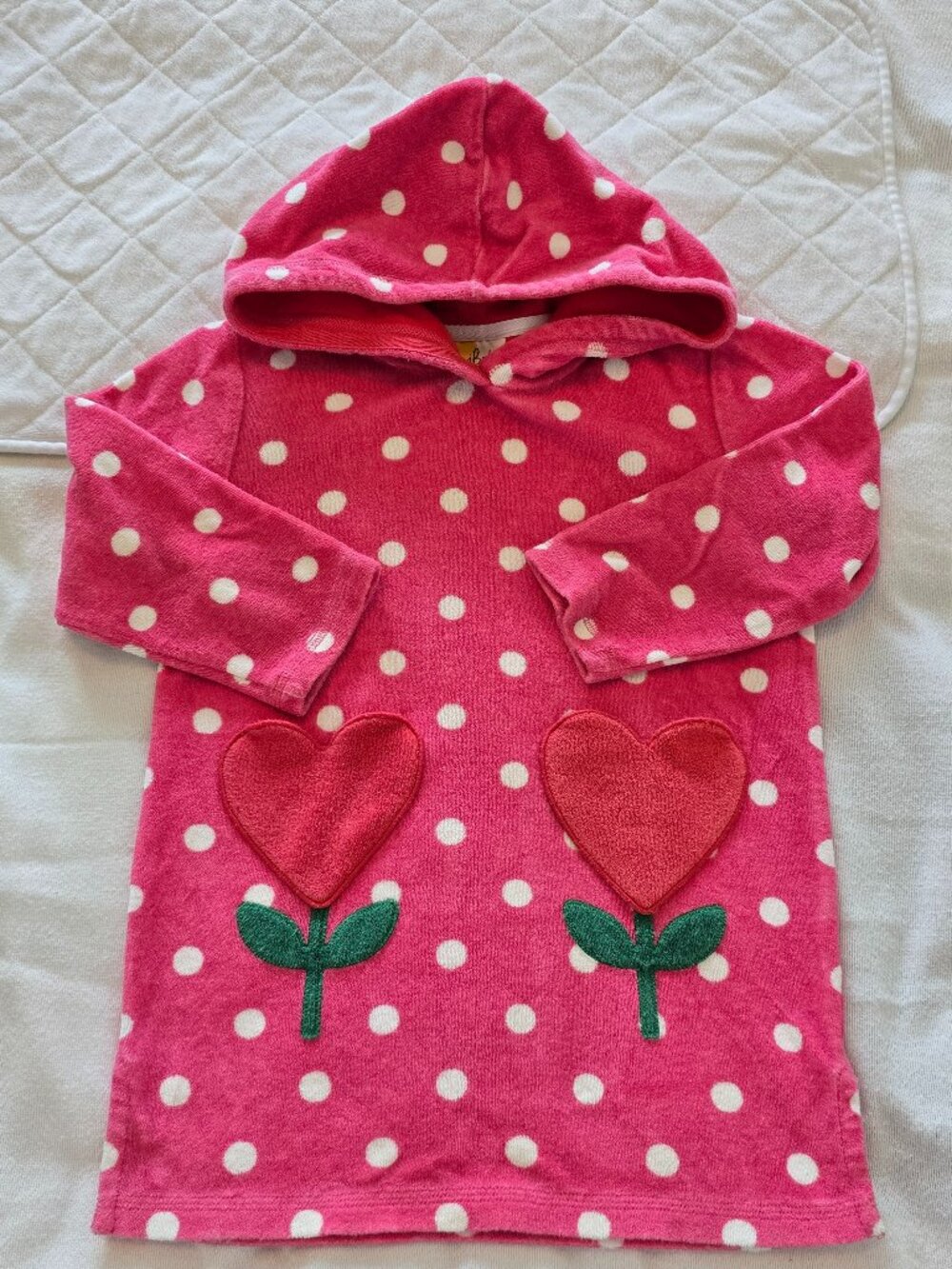 4-5Y Mini Boden Girls Toweling Hoodie
